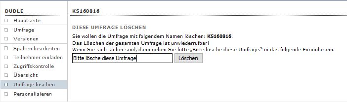 Löschen