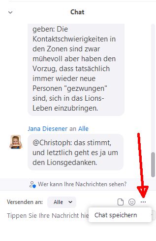Chat speichern