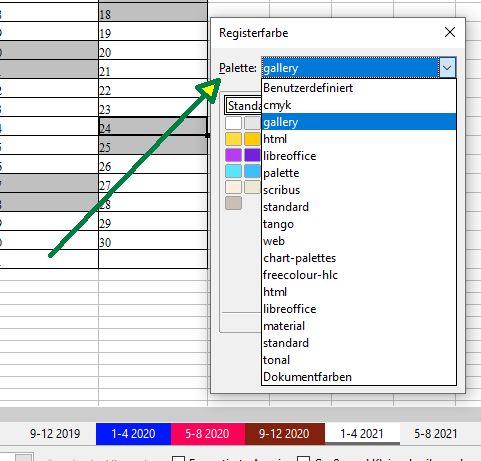 Registerfarbe