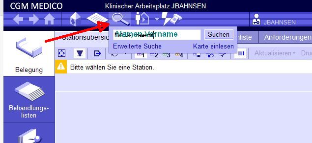 Namen eingeben