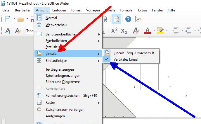 vertikales Lineal