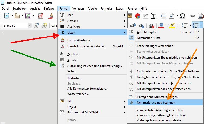 Nummerierung