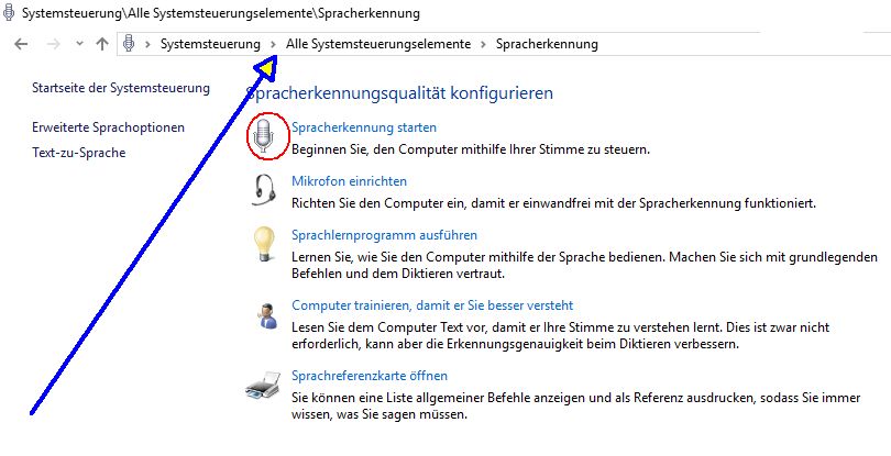 Win10 Spracherkennung