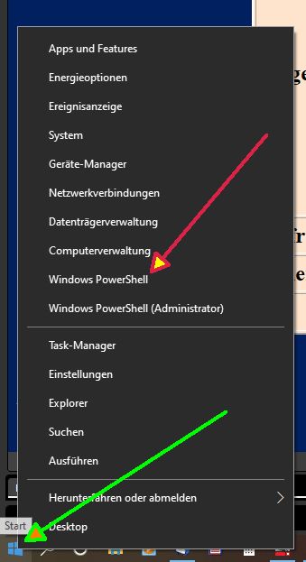Power-Shell-Aufruf