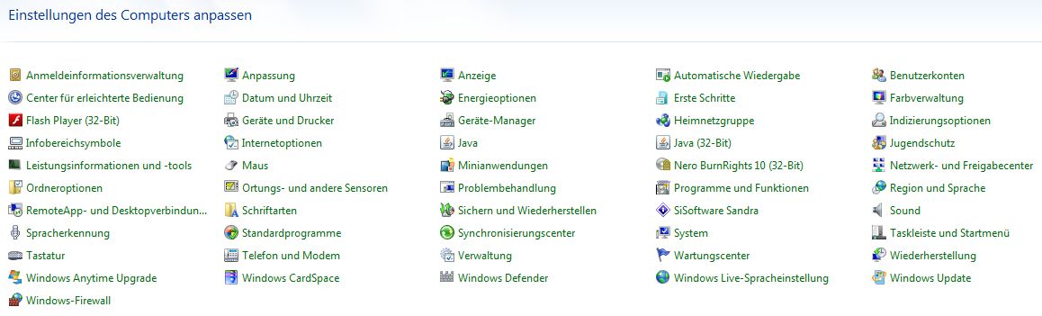 Systemsteuerung
