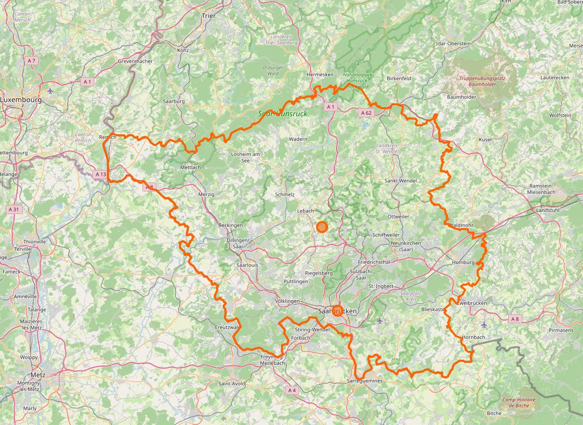 Karte Saarland