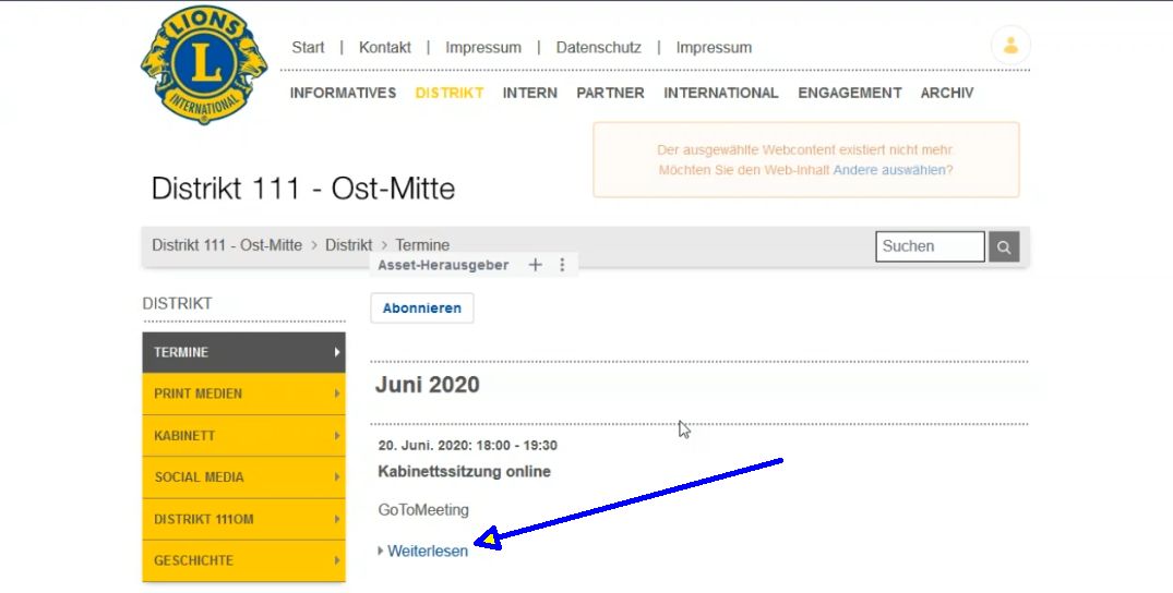 Sitzung anzeigen