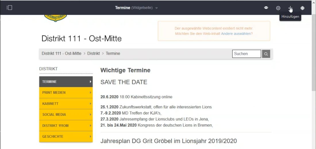 Termine einrichten